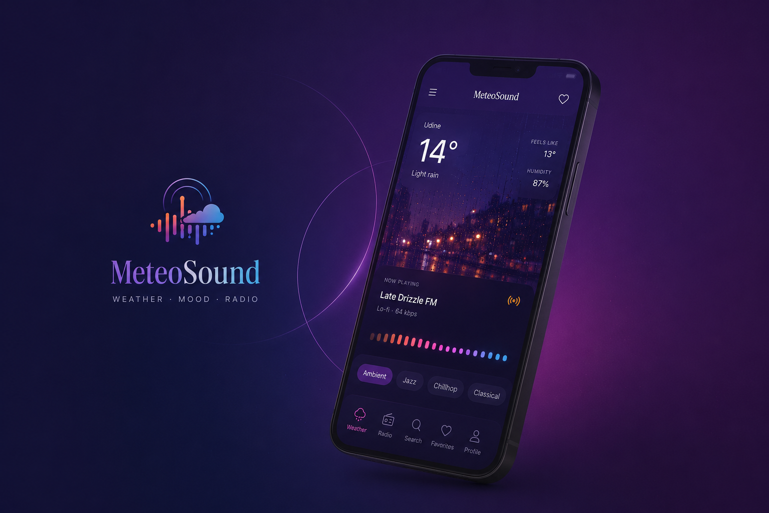 MeteoSound — Mobile App project by Studio VN