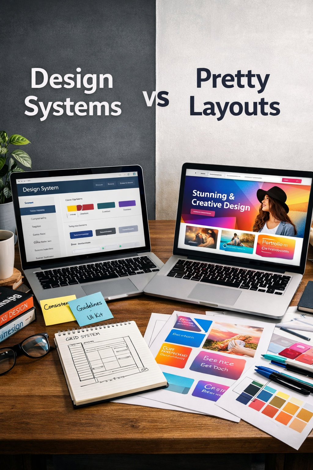 Design systems vs pretty layouts