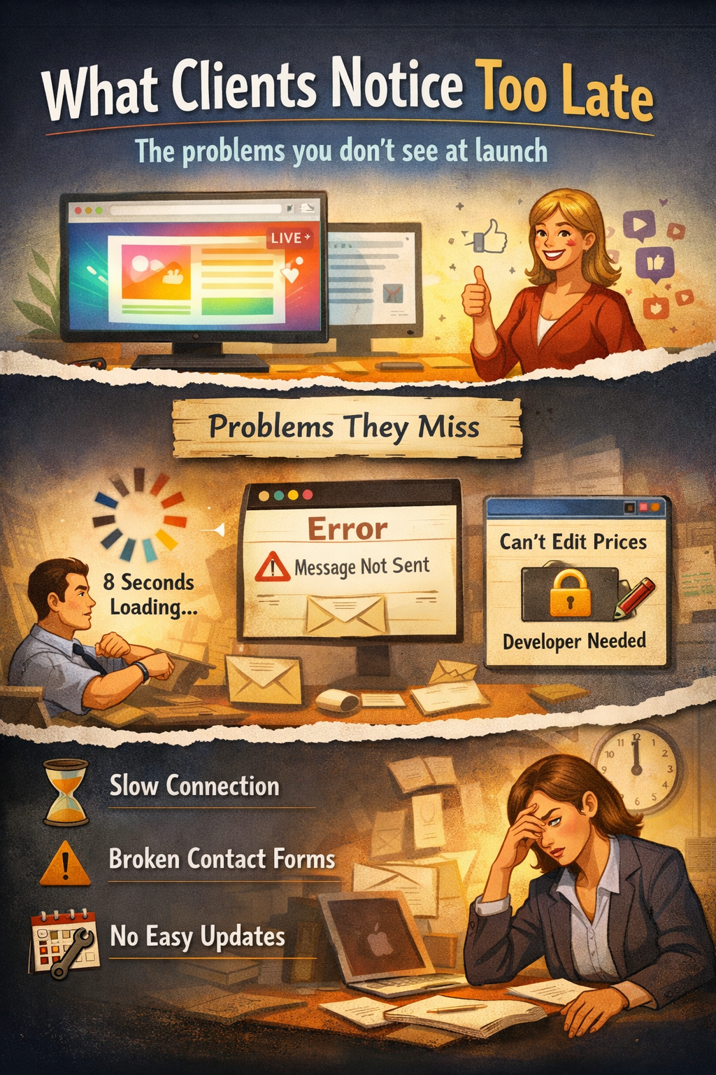 What clients usually notice too late