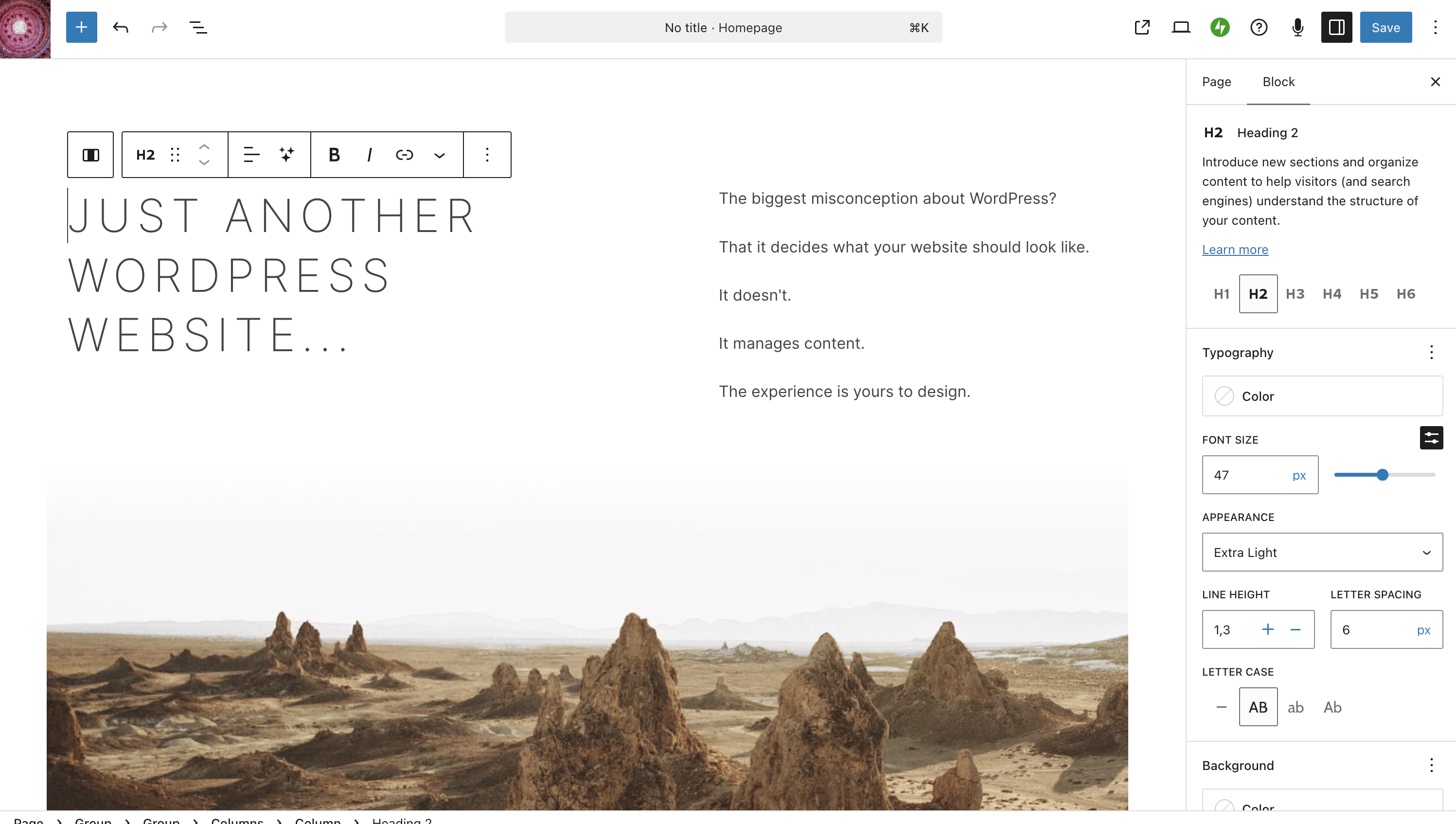 WordPress doesn't have to look like WordPress.